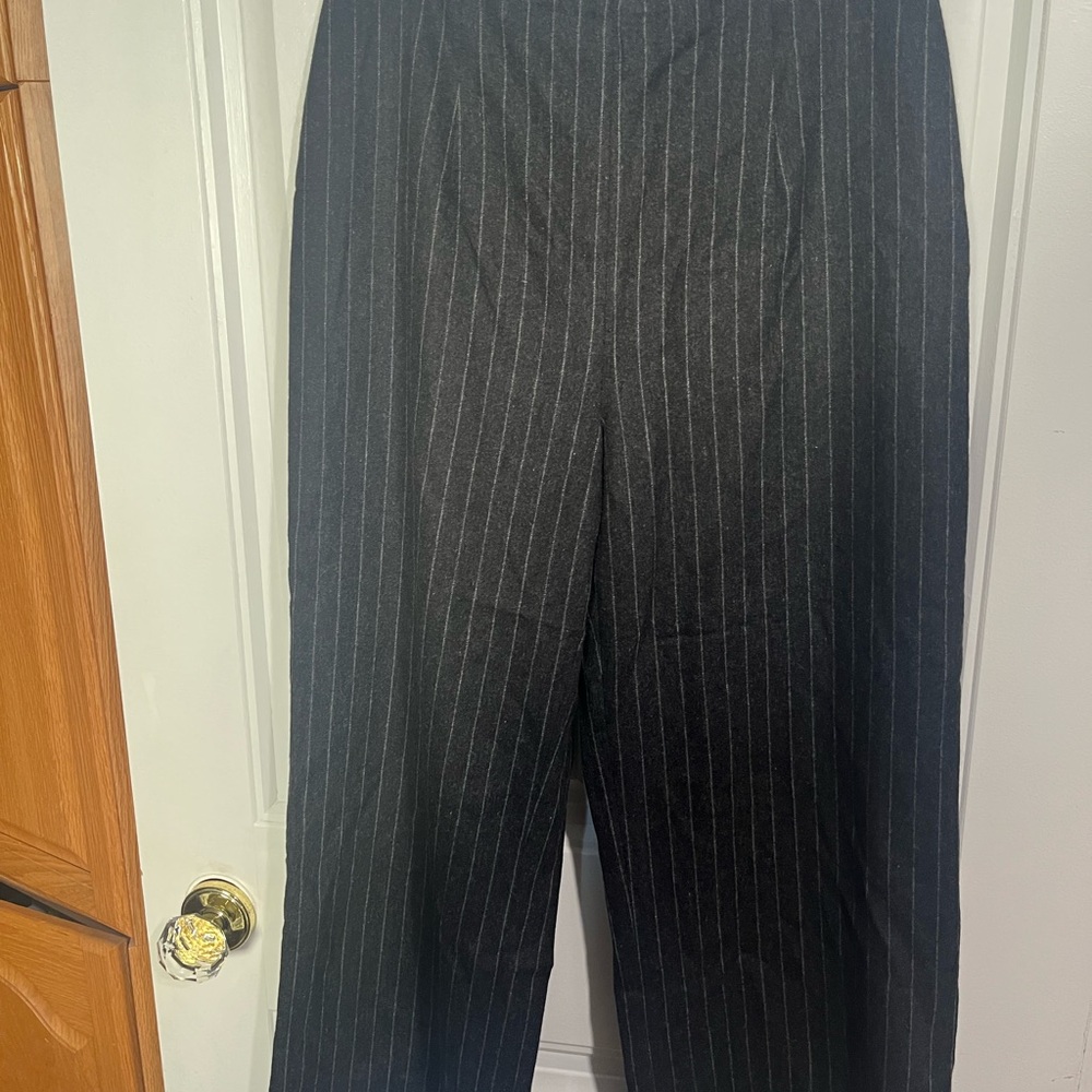 Ladies Black Pinstripe Pants‎